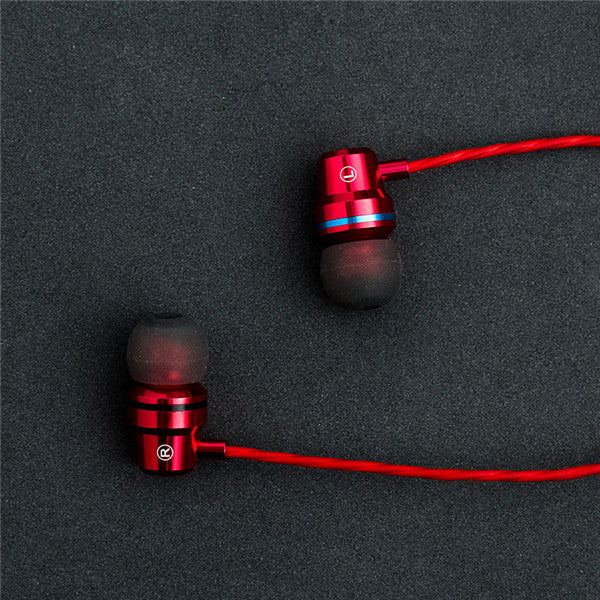 Metal Subwoofer In Ear Earphones with Microphone Fone De Ouvido Audifonos for All 3.5mm Phone