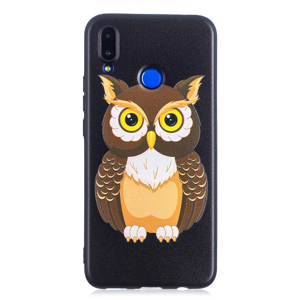 Soft and shockproof  fashion TPU shell? for Huawei NOVA 3i PSMART PLUS  owl