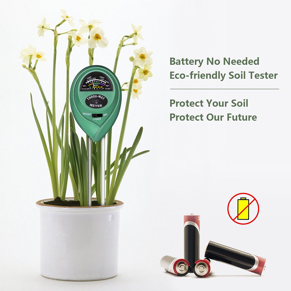 3-in-1 Soil Tester Kit Moisture Light PH Meter Gardening Tool for Flower Plant