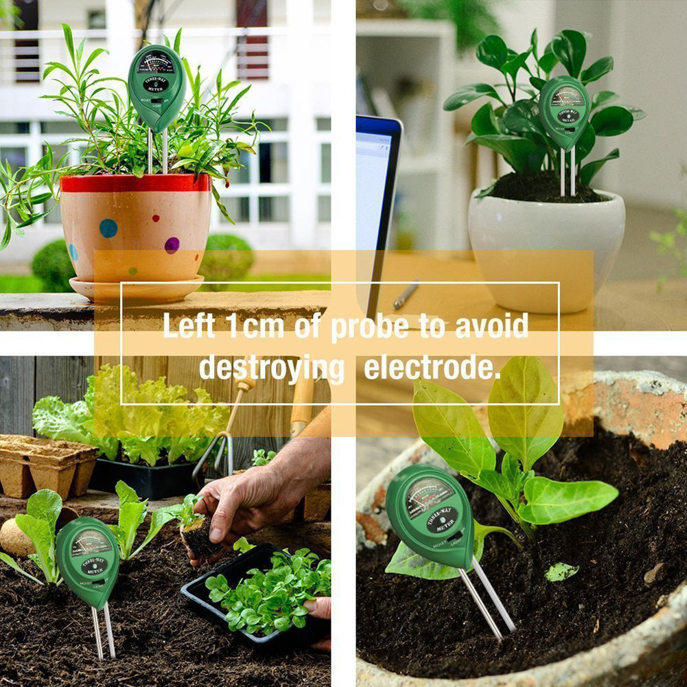 3-in-1 Soil Tester Kit Moisture Light PH Meter Gardening Tool for Flower Plant