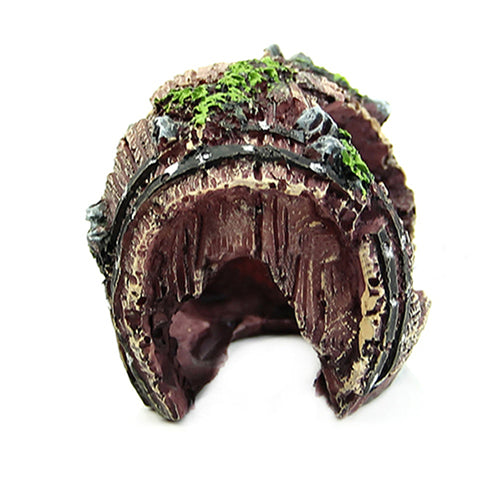 Fish Tank Aquarium Barrel Resin Ornament Cave Furnishing Landscaping Decoration