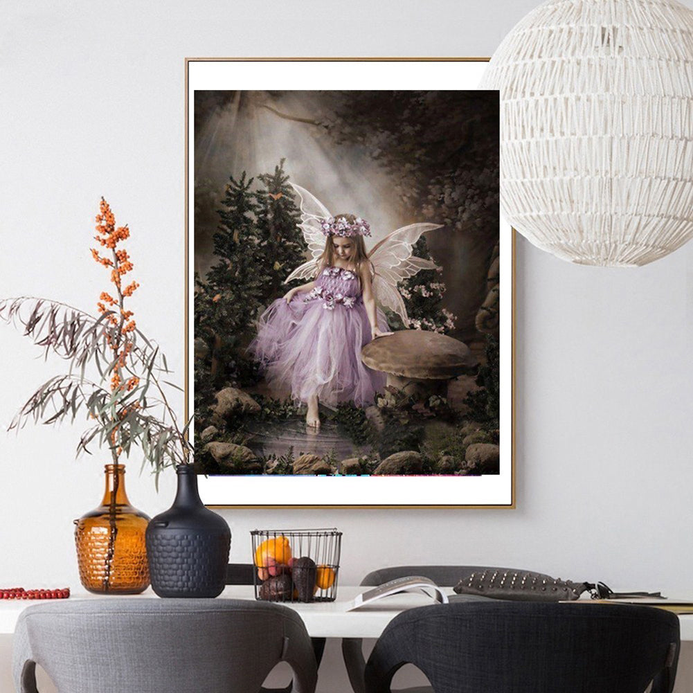 Baby Girl Angel Swan Full Diamond Painting Wall Cross Stitch Embroidery Decor