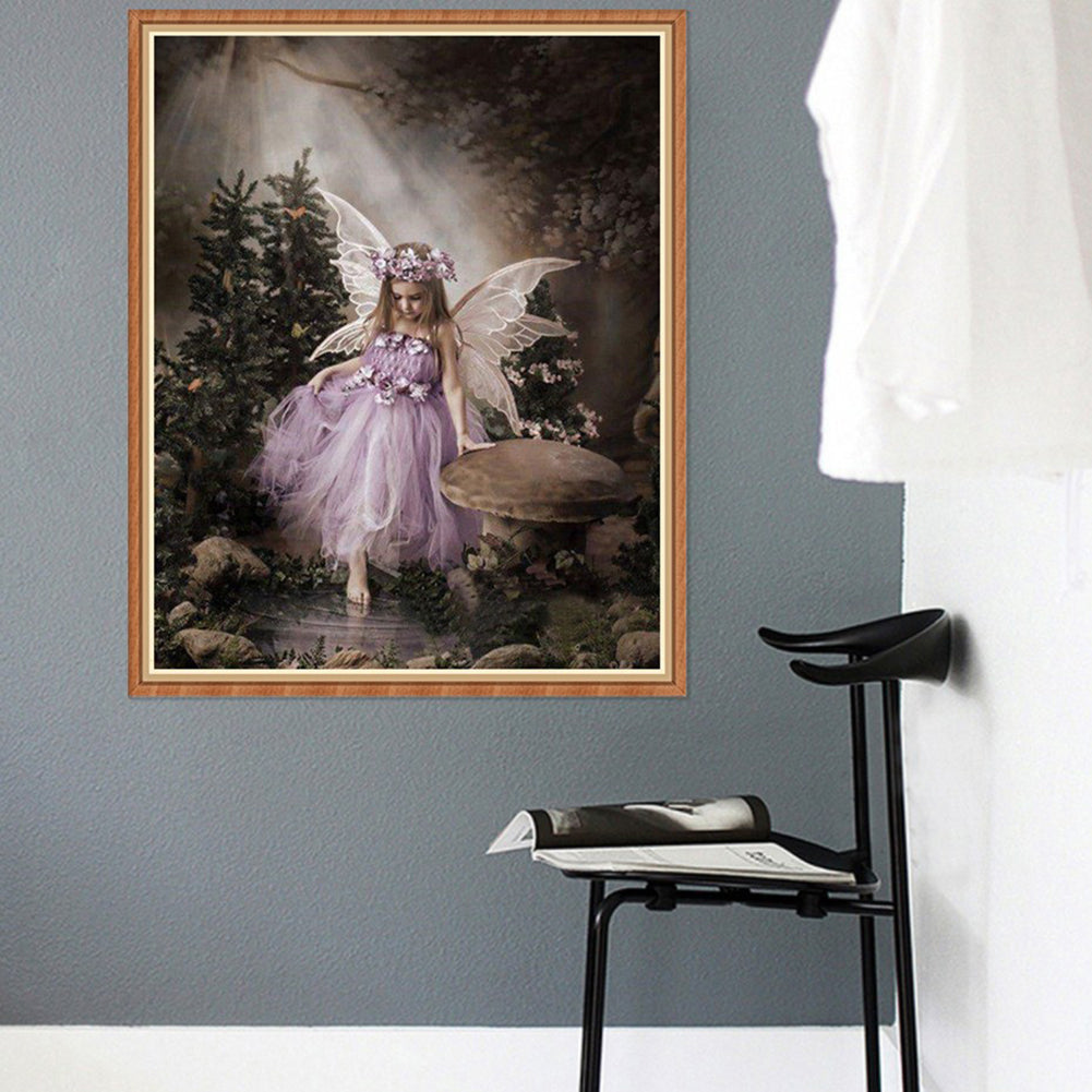 Baby Girl Angel Swan Full Diamond Painting Wall Cross Stitch Embroidery Decor