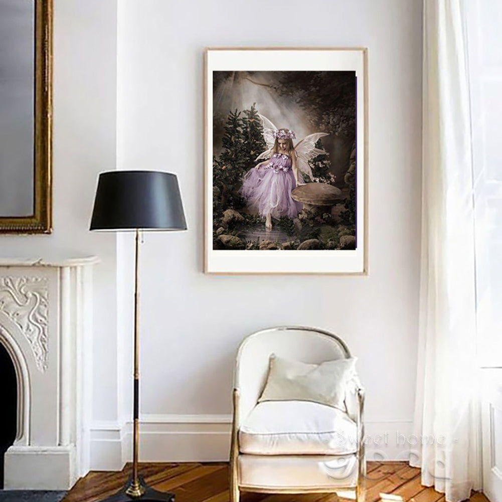 Baby Girl Angel Swan Full Diamond Painting Wall Cross Stitch Embroidery Decor