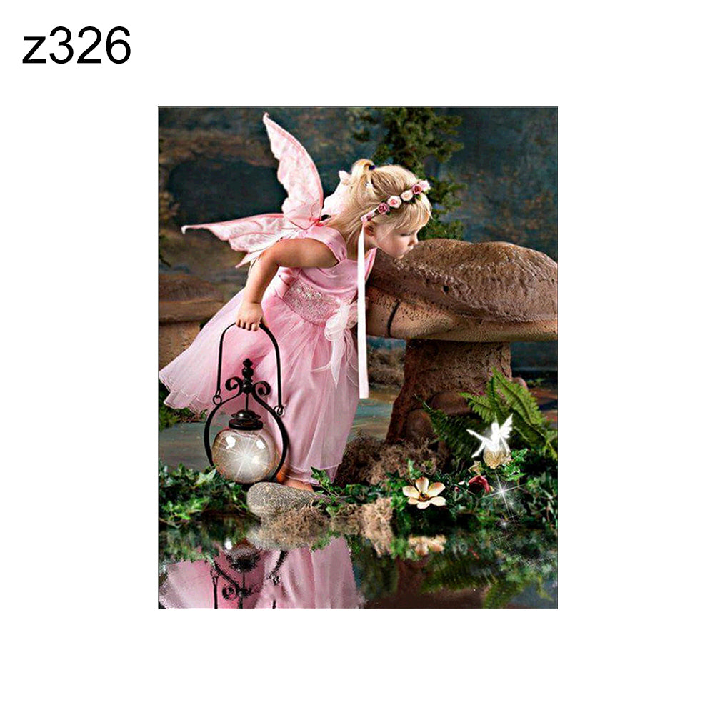 Baby Girl Angel Swan Full Diamond Painting Wall Cross Stitch Embroidery Decor