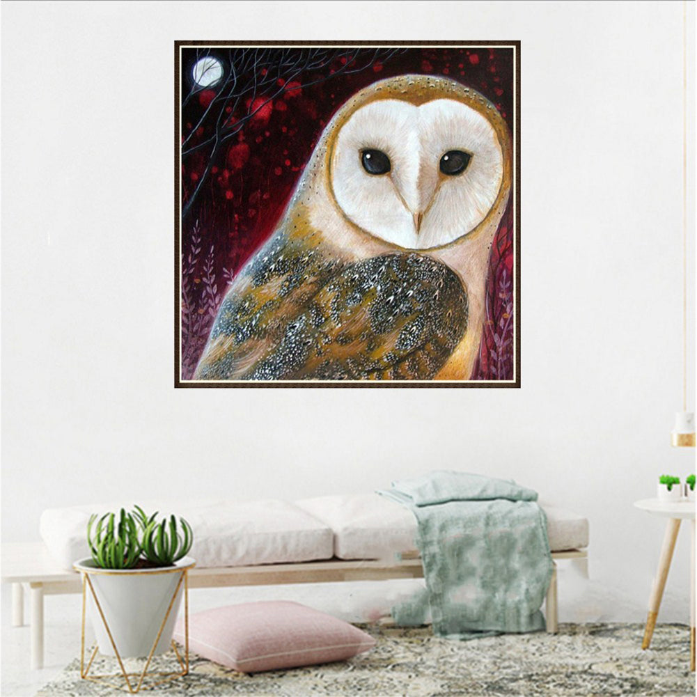 Sharp Eyesight Owl DIY Resin Diamond Painting Cross Stitch Embroidery Gift Decor