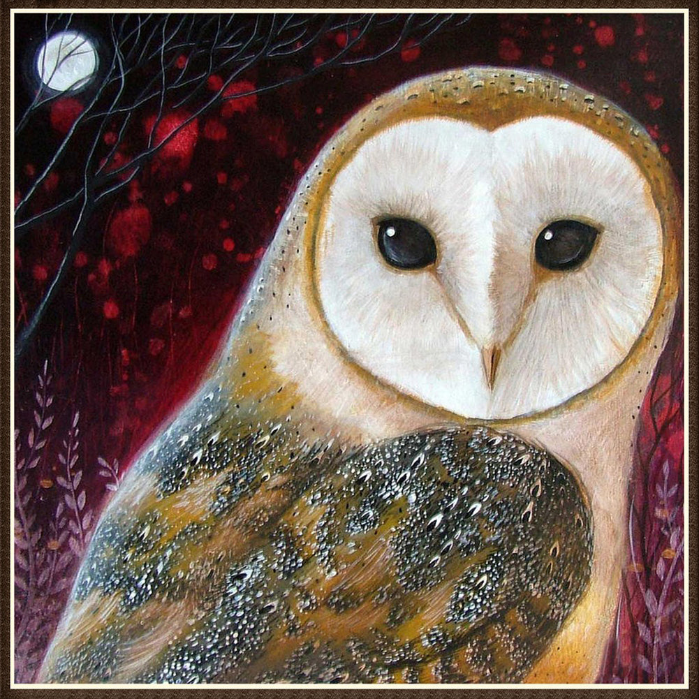 Sharp Eyesight Owl DIY Resin Diamond Painting Cross Stitch Embroidery Gift Decor