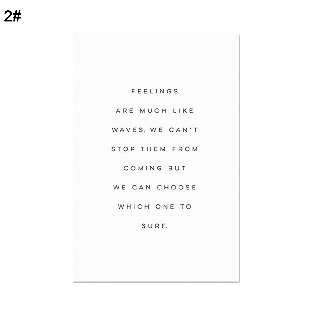 Nordic Letters Leaves Wall Art Poster Canvas Painting Living Room Home Decor