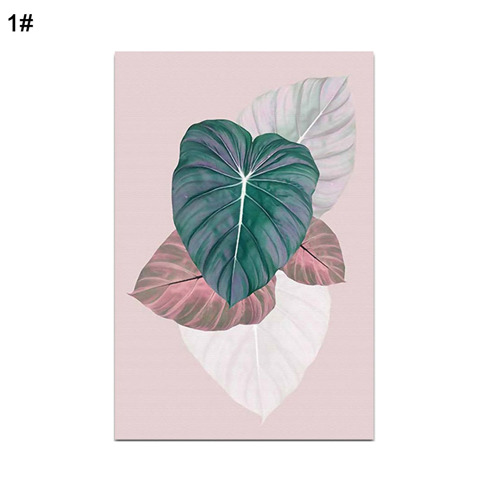 Nordic Letters Leaves Wall Art Poster Canvas Painting Living Room Home Decor