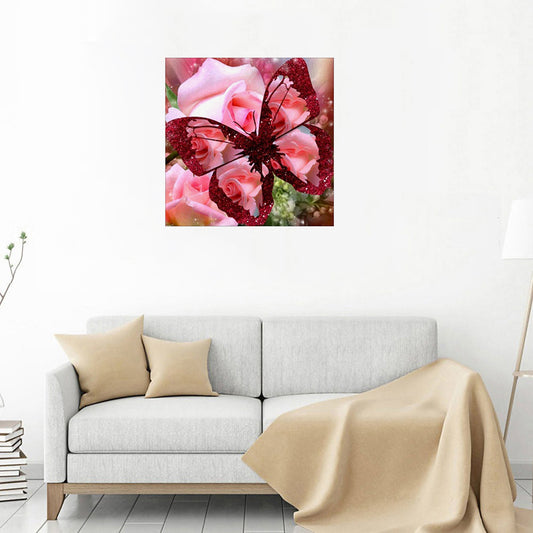 5D Butterfly with Flower Diamond Painting Embroidery Cross Stitch Home Decor