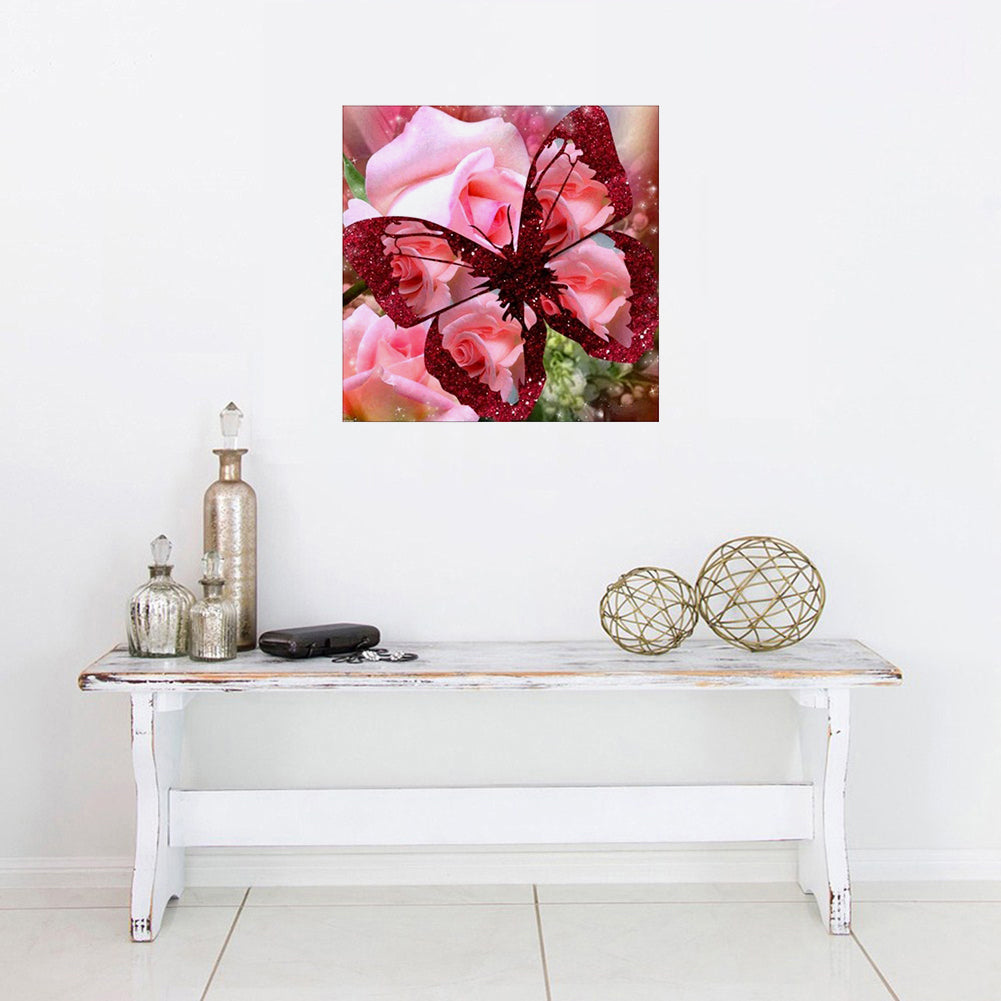 5D Butterfly with Flower Diamond Painting Embroidery Cross Stitch Home Decor