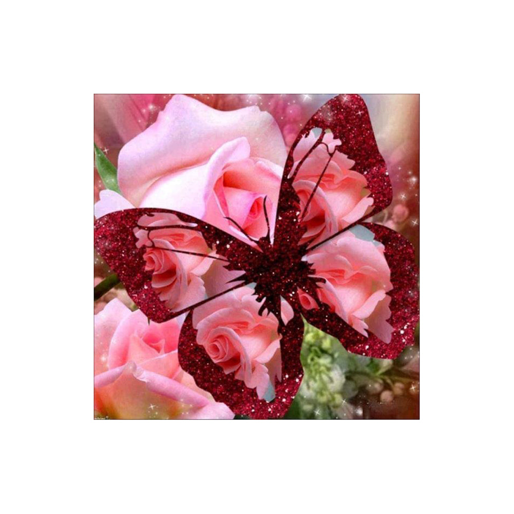 5D Butterfly with Flower Diamond Painting Embroidery Cross Stitch Home Decor