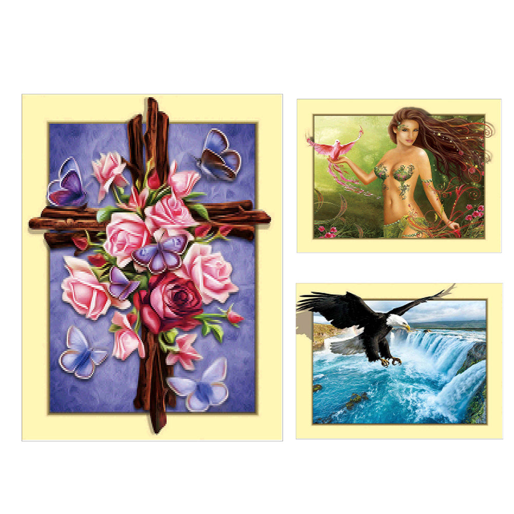 Orangutan Eagle Dog Tiger Cross Stitch Embroidery Decor Full Diamond Painting