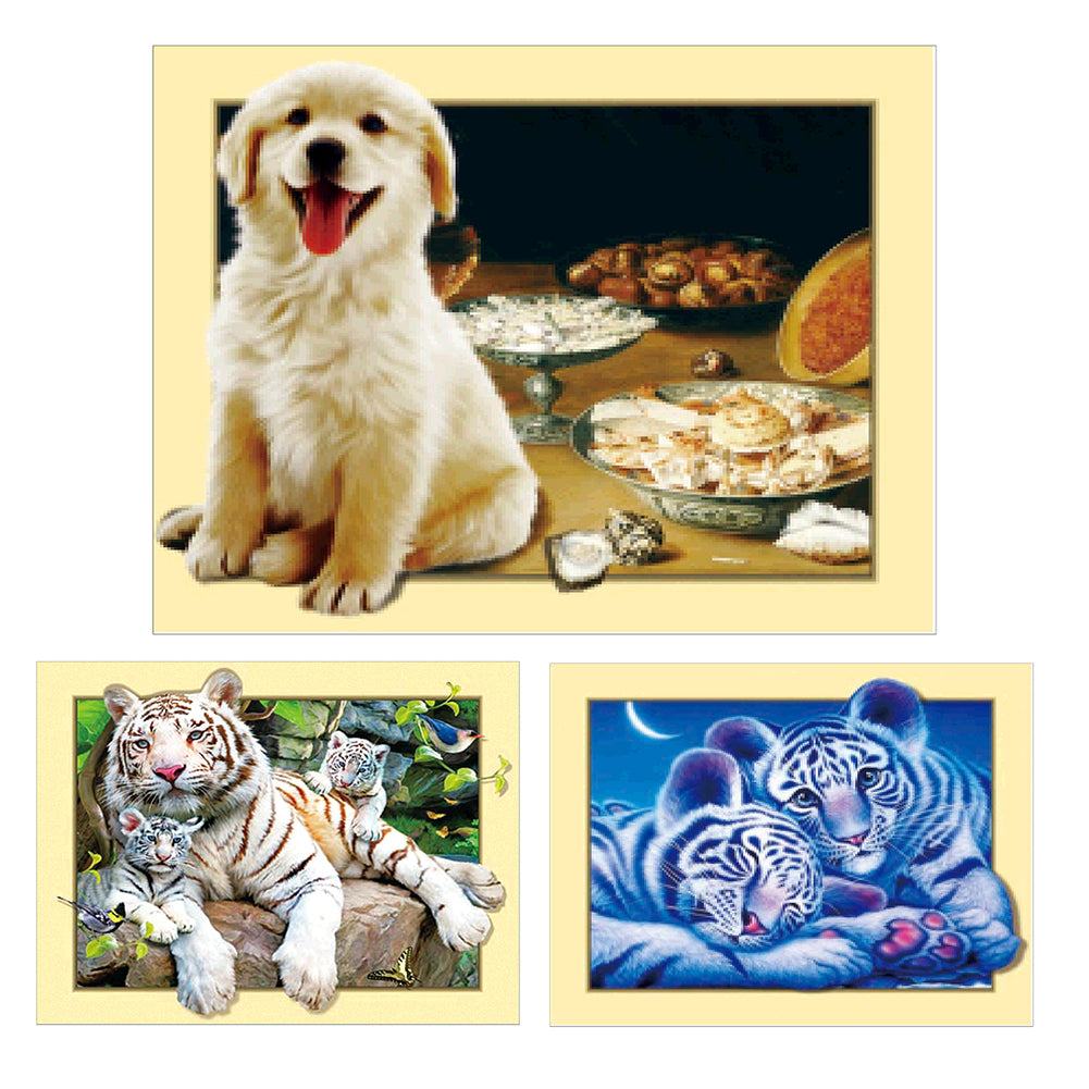 Orangutan Eagle Dog Tiger Cross Stitch Embroidery Decor Full Diamond Painting