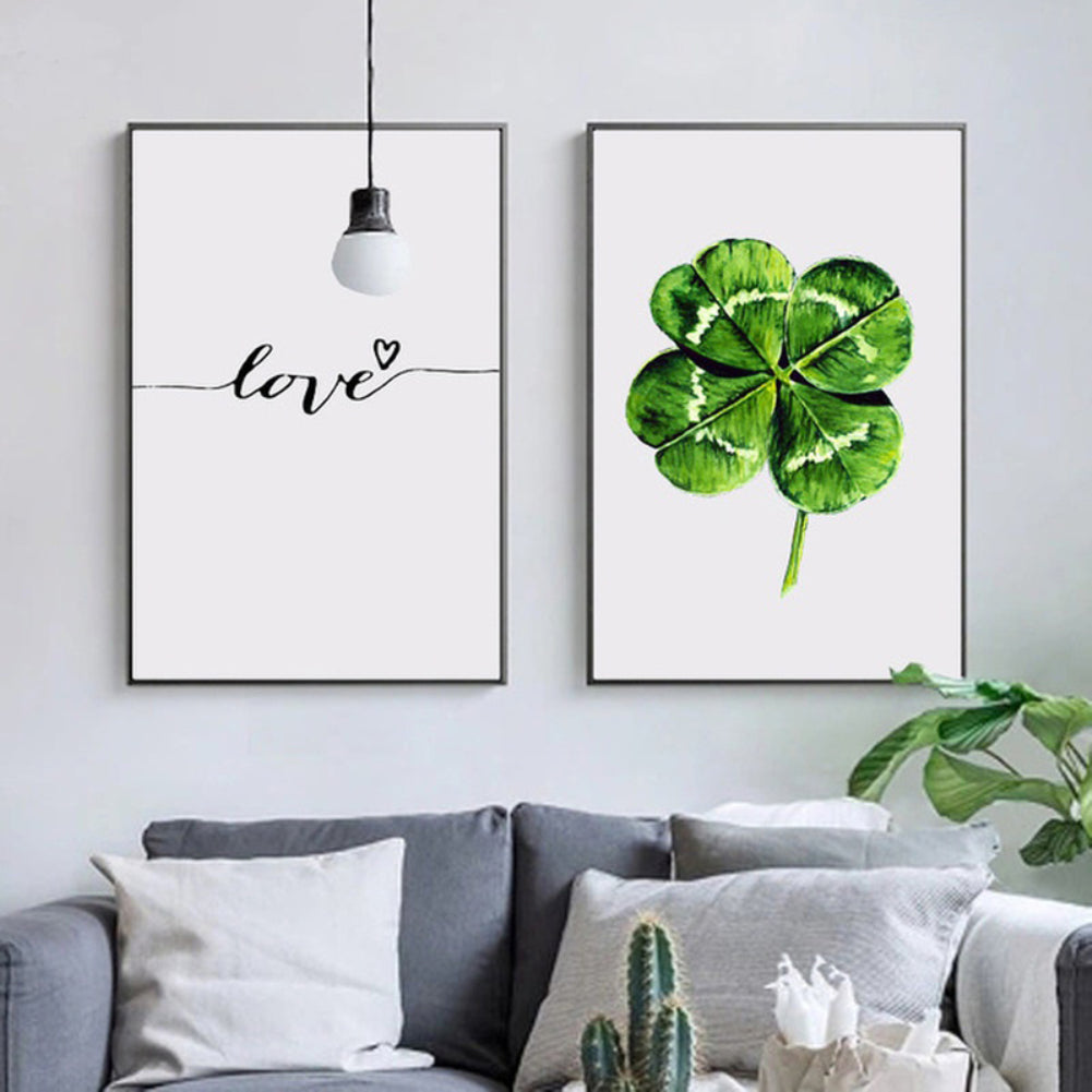 Nordic Leaf Love Painting Decorative Picture Home Wall Art Decor Posters Mural