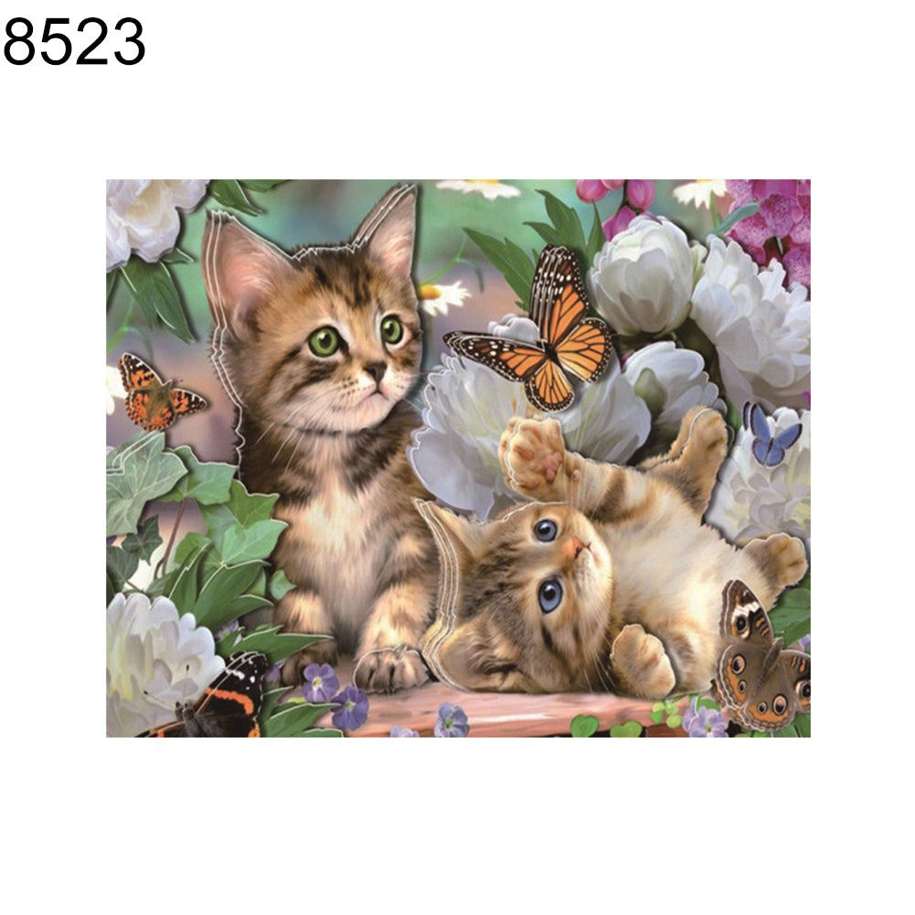 Peacock Flower Cat DIY Partial Diamond Painting Modern Cross Stitch Wall Decor