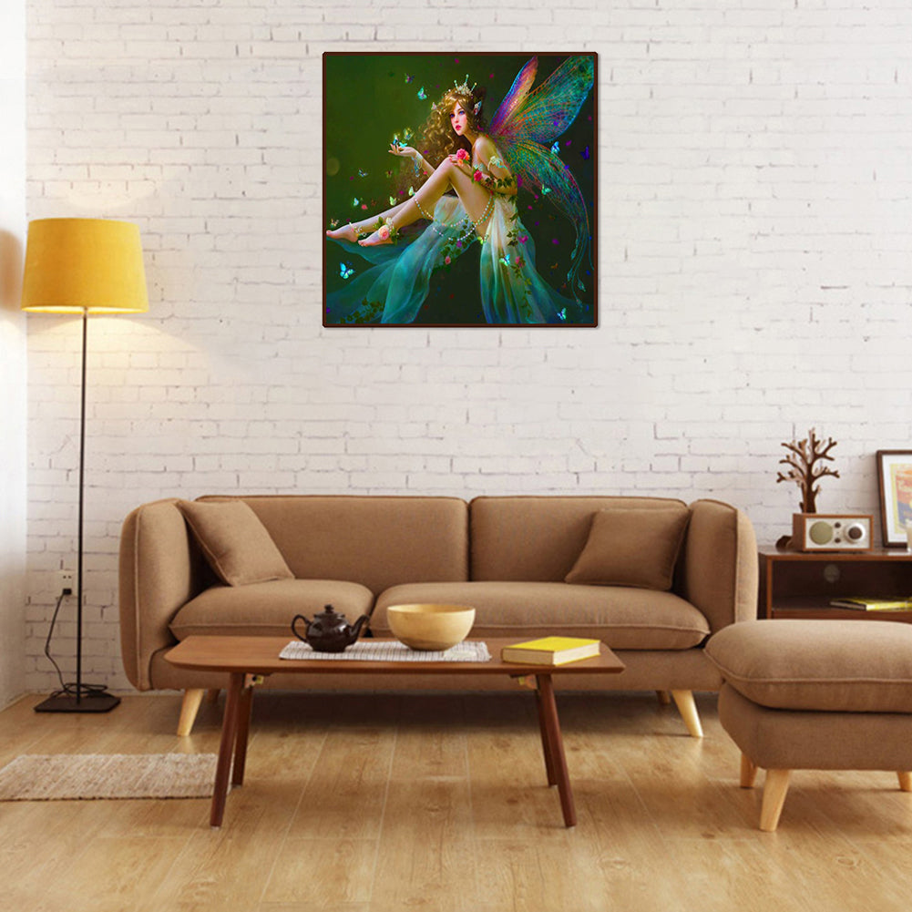 Rhinestone Decoration DIY 5D Diamond Painting Angel Girl Elf Cross Stitch Gift