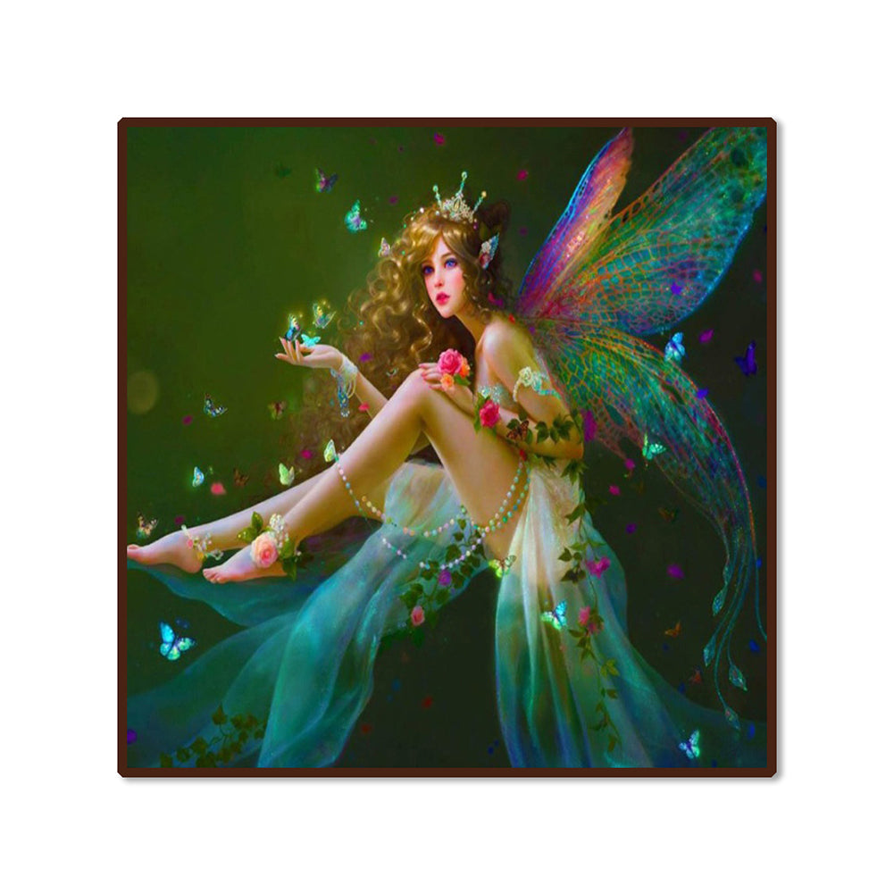 Rhinestone Decoration DIY 5D Diamond Painting Angel Girl Elf Cross Stitch Gift