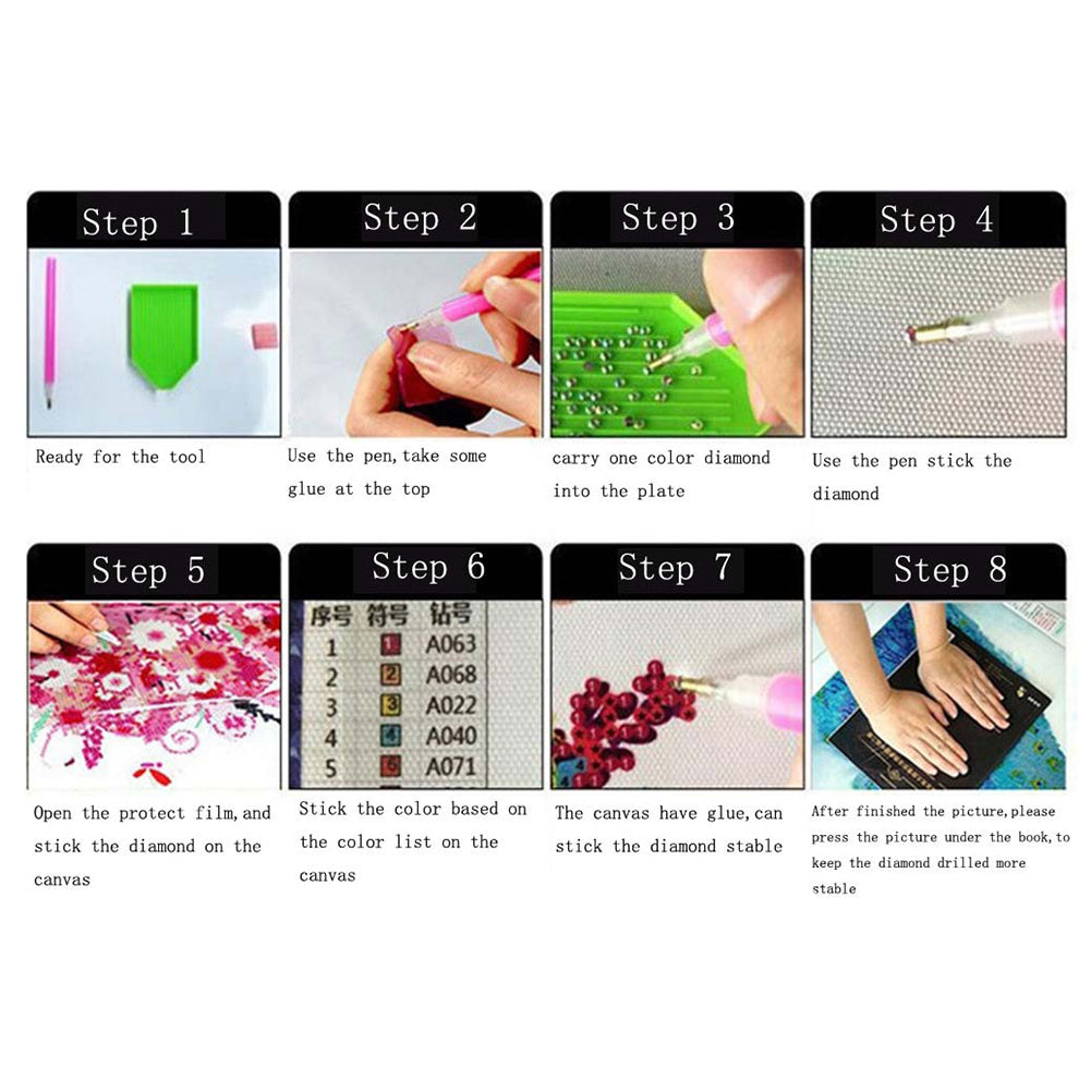 Rhinestone Decoration DIY 5D Diamond Painting Angel Girl Elf Cross Stitch Gift