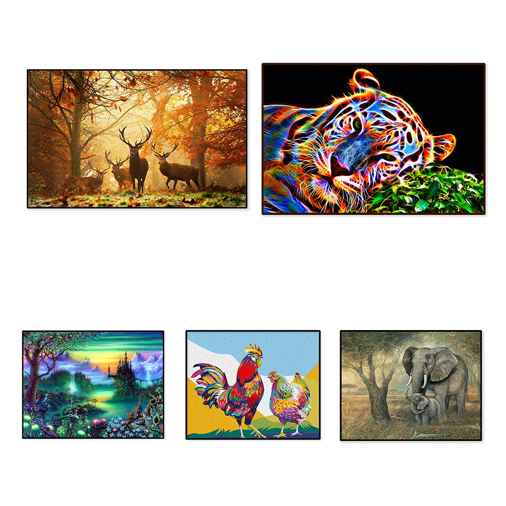 Elephant Chicken Tiger Full Drill Diamond Painting Animal DIY Cross Stitch Decor
