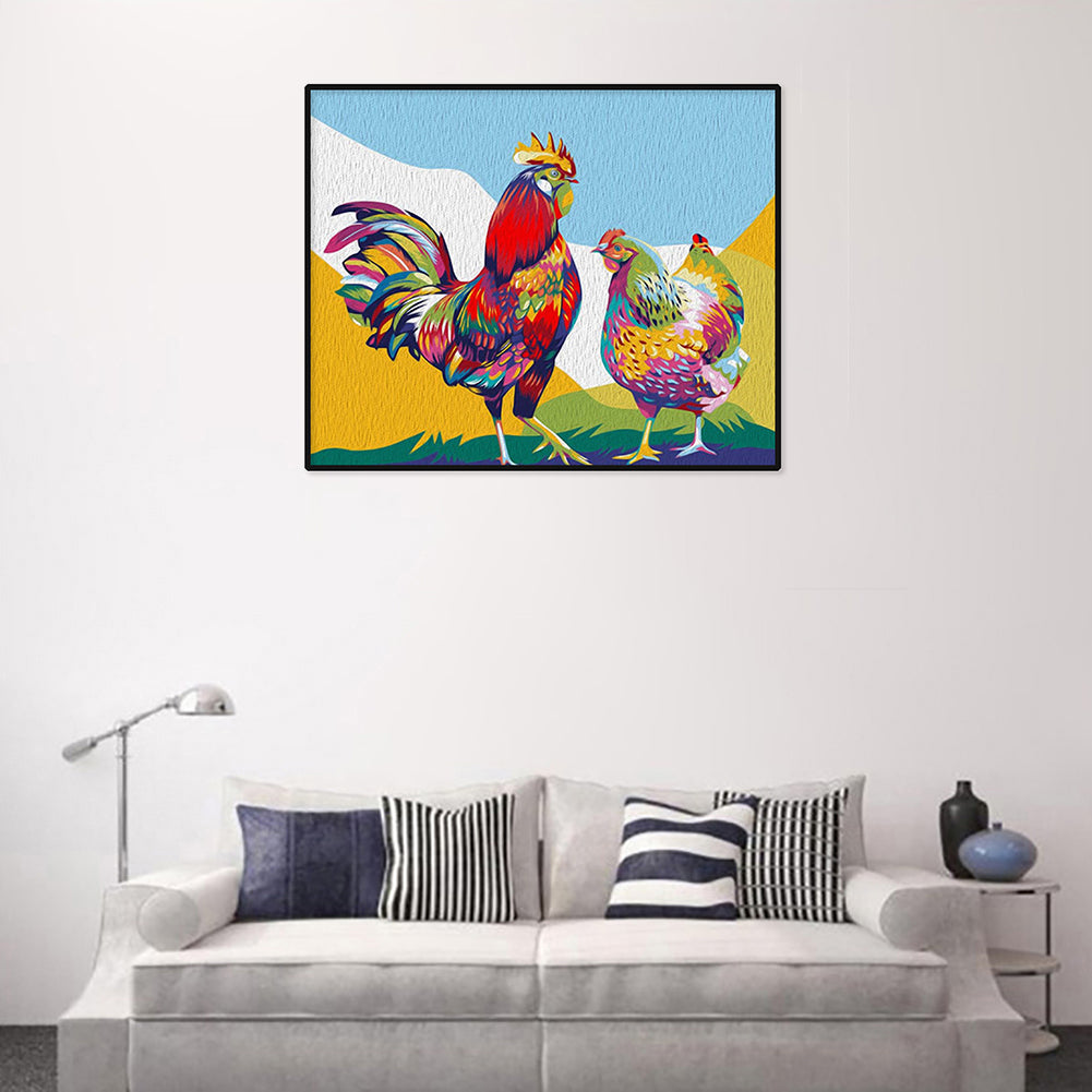 Elephant Chicken Tiger Full Drill Diamond Painting Animal DIY Cross Stitch Decor