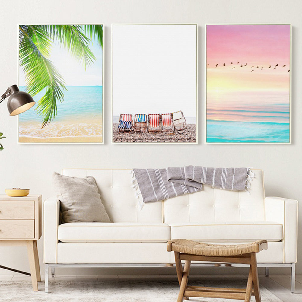 Hawaii Beach Coconut Tree Unframed Wall Canvas Print Art Painting Home Decor