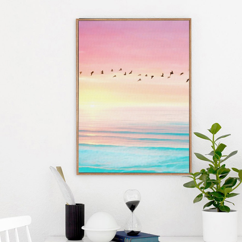 Hawaii Beach Coconut Tree Unframed Wall Canvas Print Art Painting Home Decor