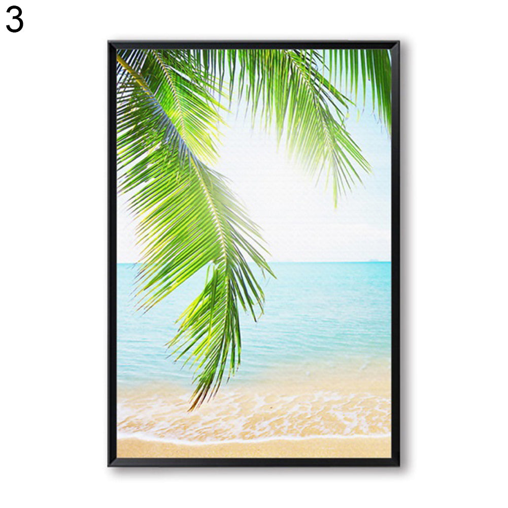 Hawaii Beach Coconut Tree Unframed Wall Canvas Print Art Painting Home Decor