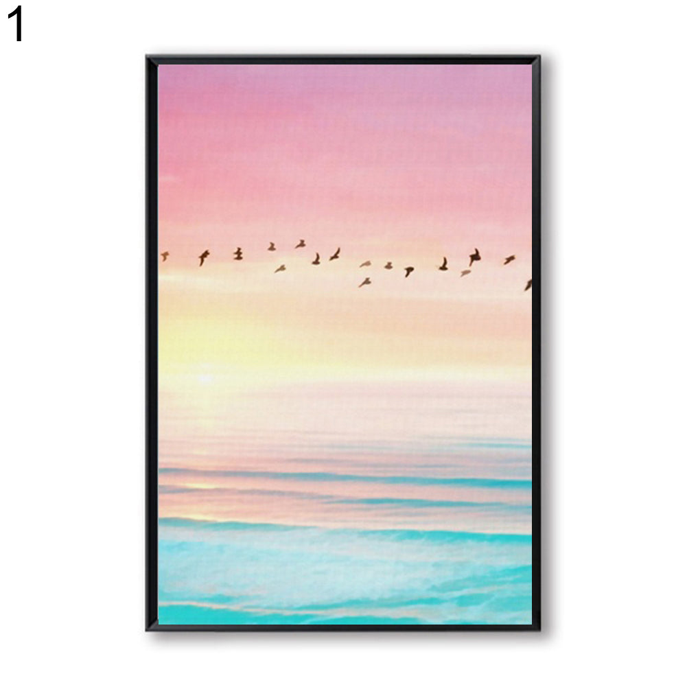 Hawaii Beach Coconut Tree Unframed Wall Canvas Print Art Painting Home Decor