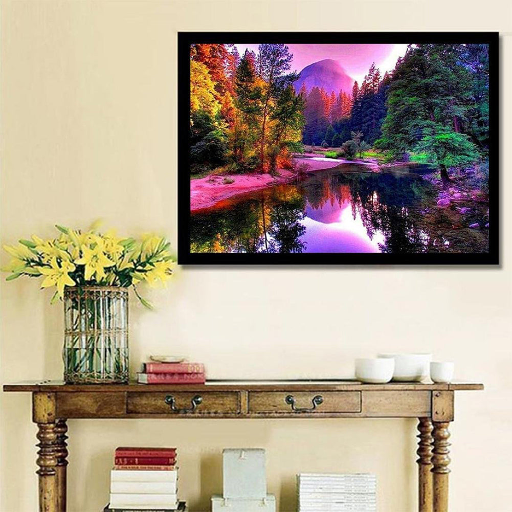 Tree Sea DIY Full Resin Diamond Painting Cross Stitch Unframed Home Wall Decor