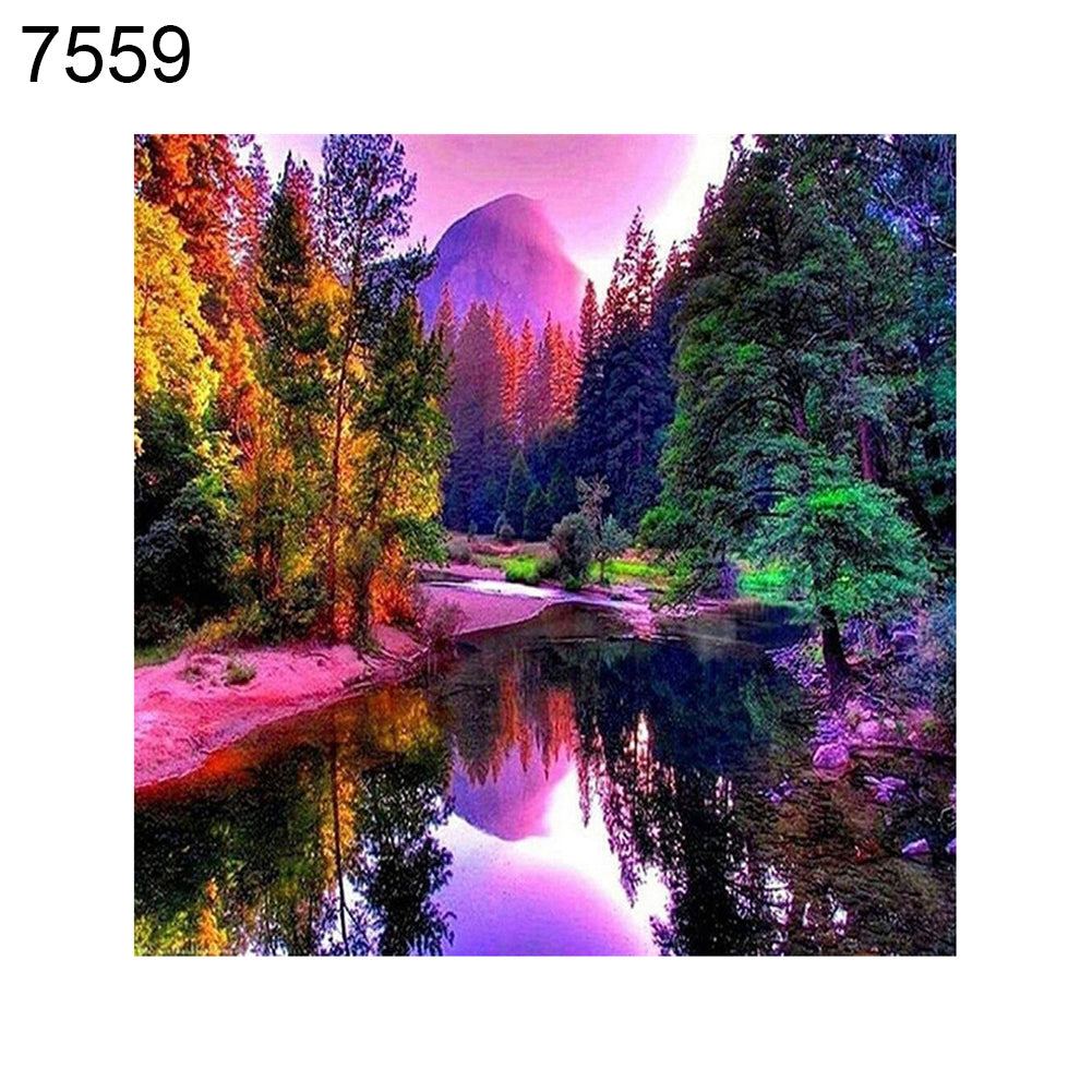 Tree Sea DIY Full Resin Diamond Painting Cross Stitch Unframed Home Wall Decor