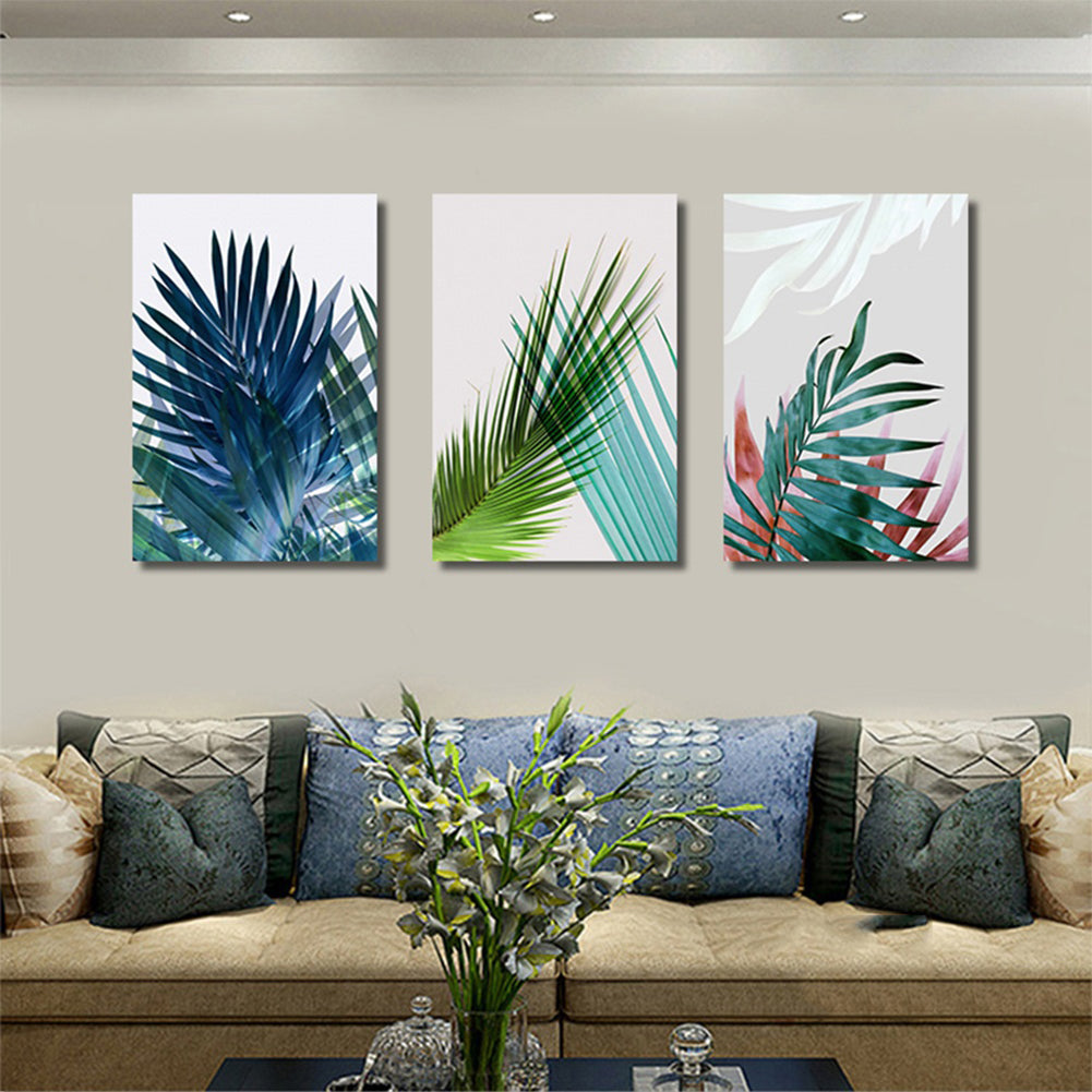 Nordic Plant Leaf Decorative Canvas Painting Wall Art Living Room Home Decor