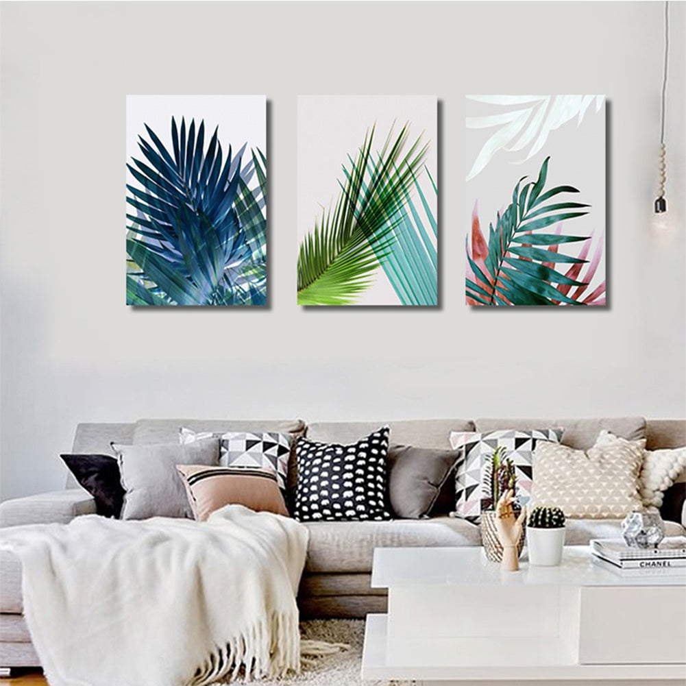 Nordic Plant Leaf Decorative Canvas Painting Wall Art Living Room Home Decor