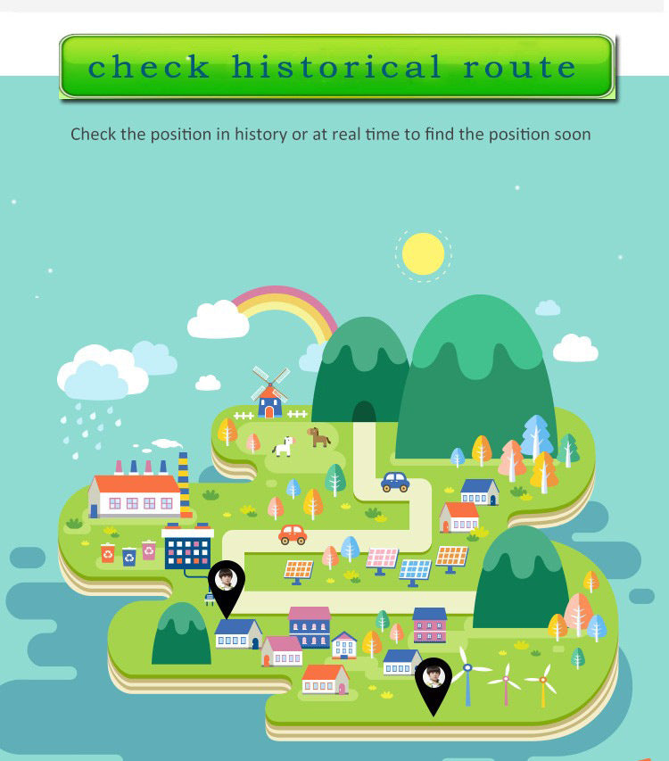 GPS Kids Smart Watch With Camera Flashlight Baby Watch SOS Call Location Device Tracker