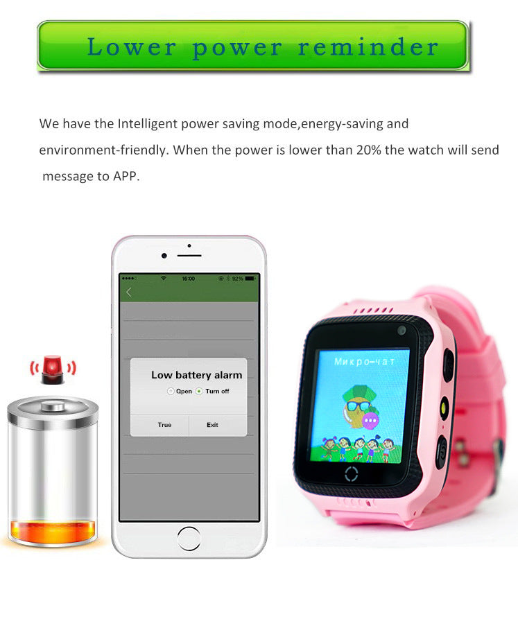 GPS Kids Smart Watch With Camera Flashlight Baby Watch SOS Call Location Device Tracker