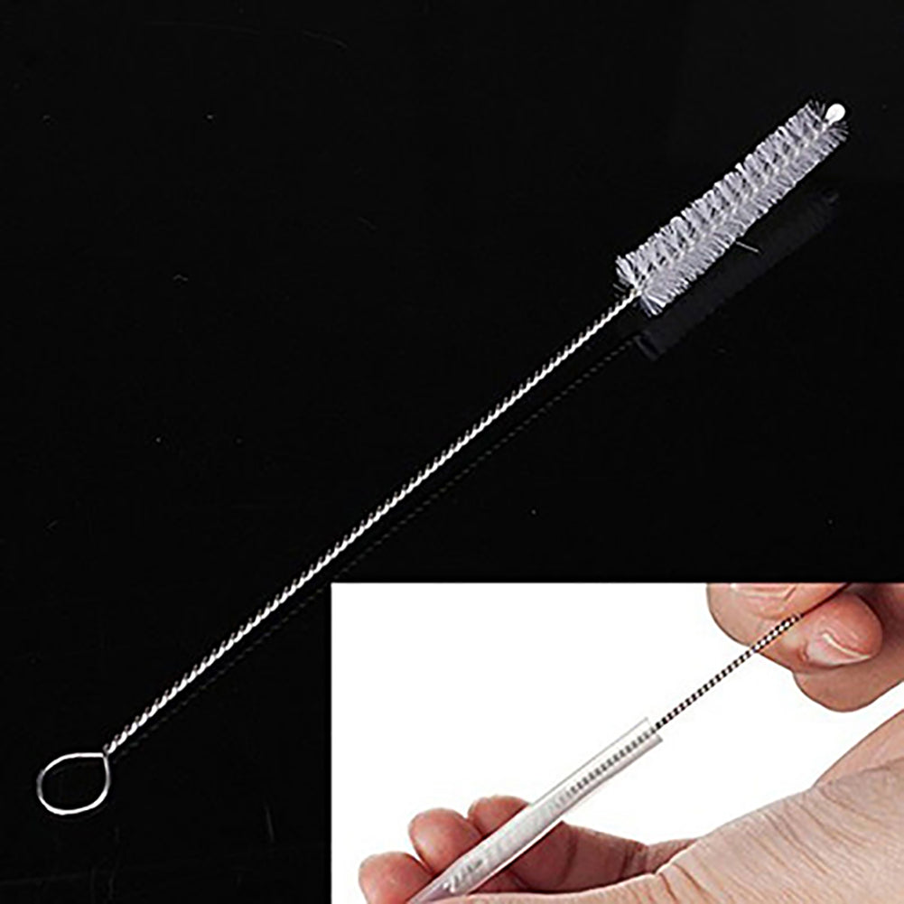 10Pcs Stainless Steel Nylon Cleaning Brush Tool for Baby Feeding Bottle Pipe