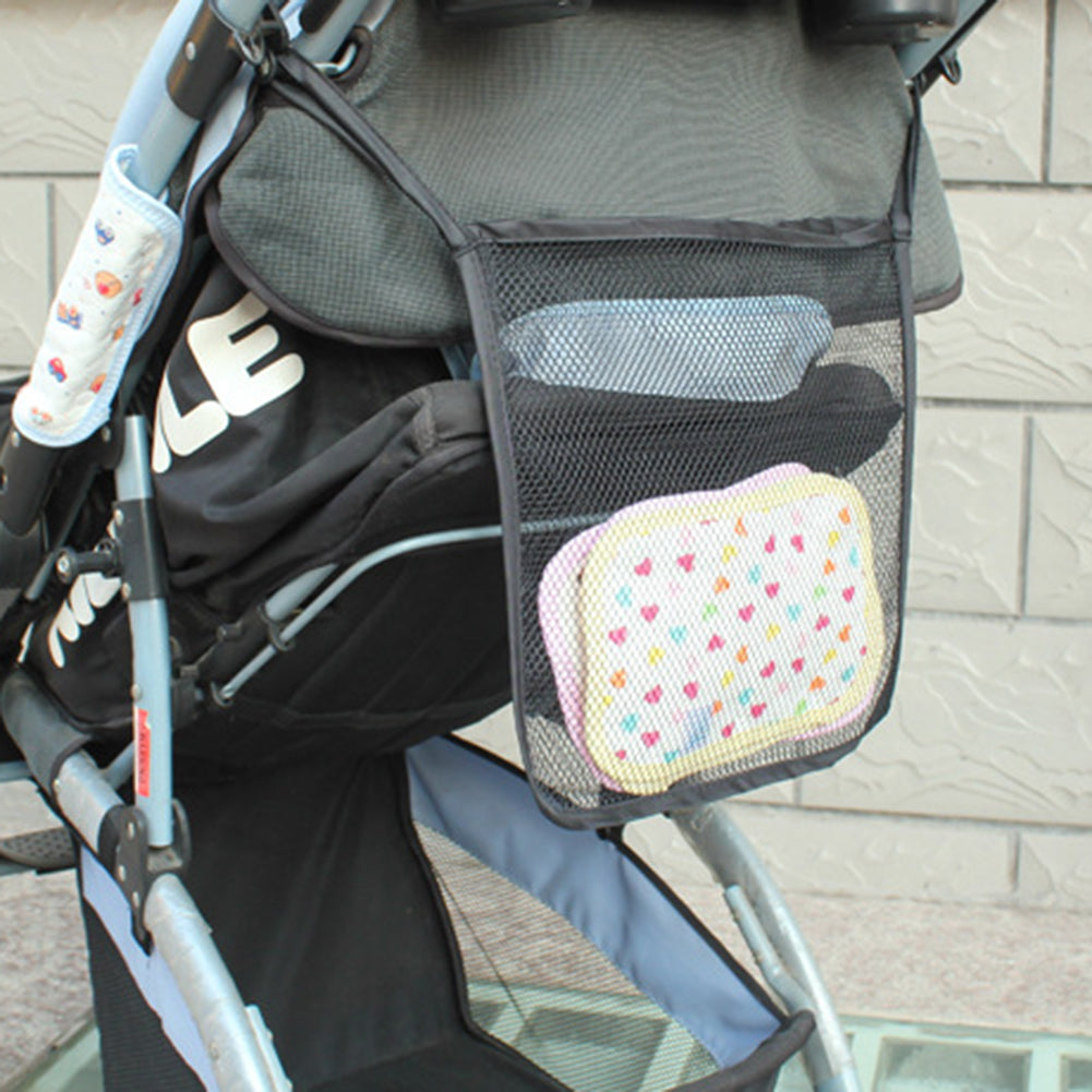 Baby Carriage Stroller Hanging Mesh Space Saving Storage Bag Pouch Toy Organizer