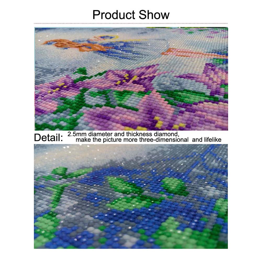 Fashion Craft Decor Girl Skull Cross Stitch Embroidery 5D Diamond Home Decor