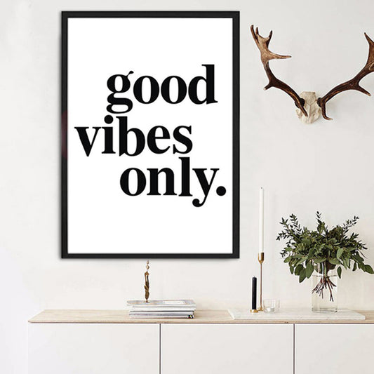 Good Vibes Only Modern Letter Print Wall Art Poster Picture Decorative Painting