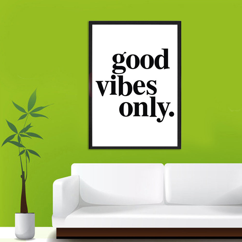 Good Vibes Only Modern Letter Print Wall Art Poster Picture Decorative Painting