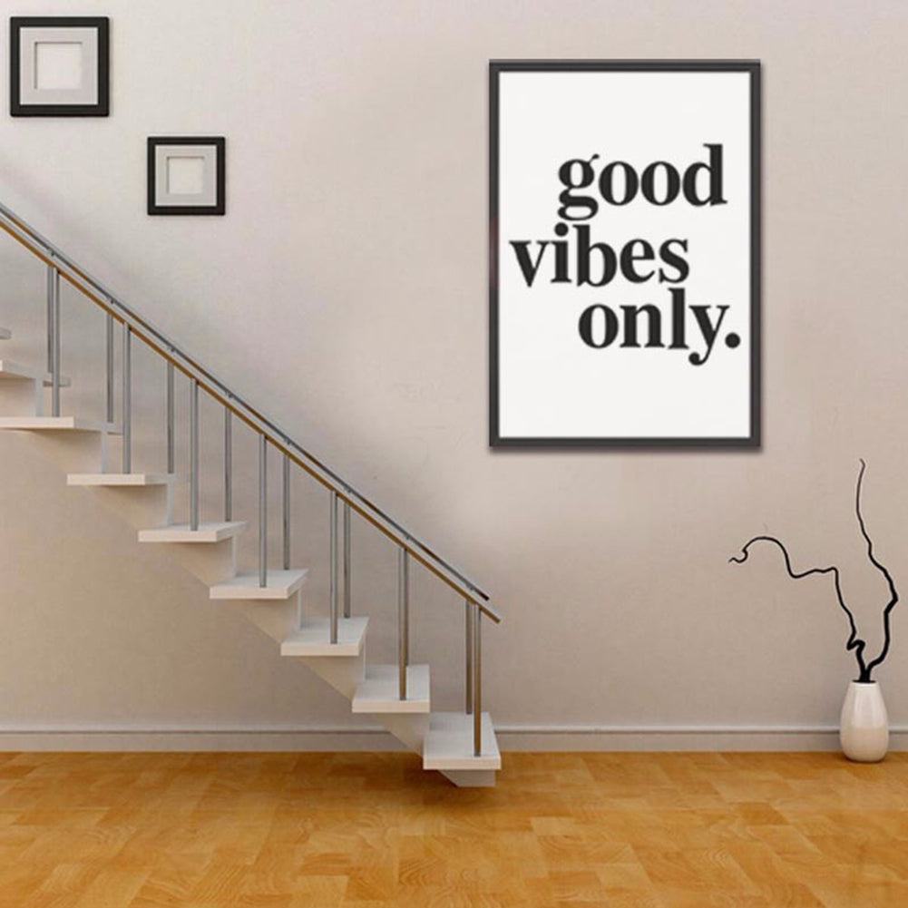 Good Vibes Only Modern Letter Print Wall Art Poster Picture Decorative Painting