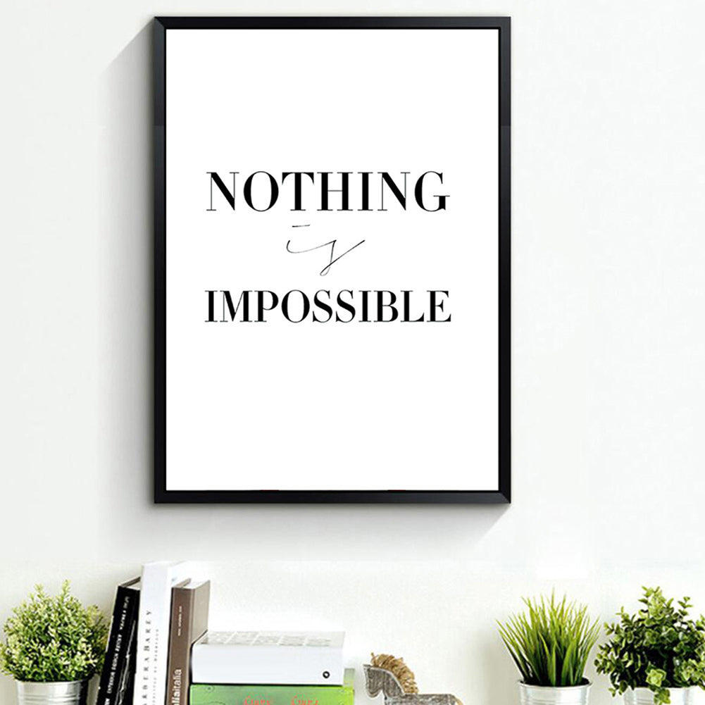 Believe Yourself Inspirational Letters  Art Wall Decoration Painting Picture