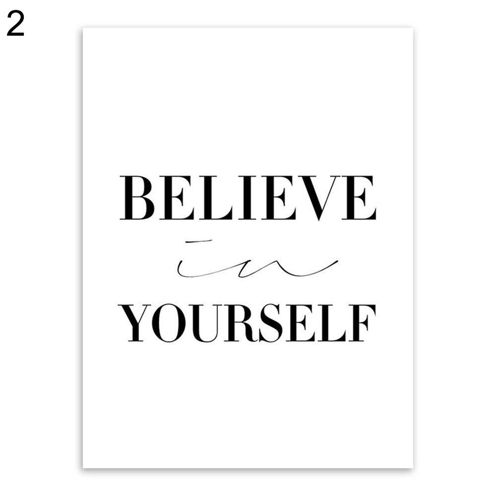 Believe Yourself Inspirational Letters  Art Wall Decoration Painting Picture