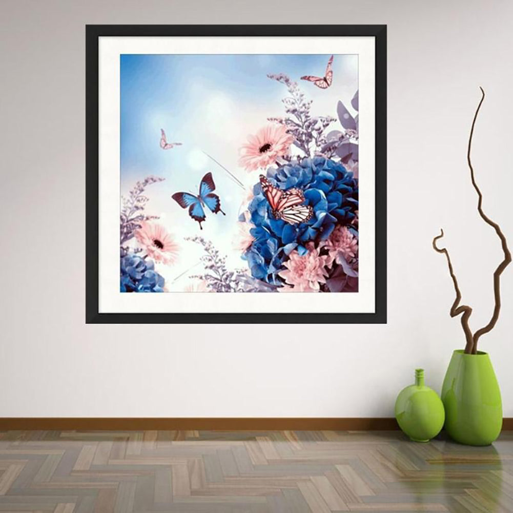DIY 5D Flowers Butterfly Diamond Paint Embroidery Cross Stitch Wall Decor Gift