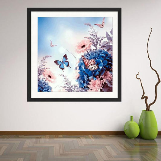 DIY 5D Flowers Butterfly Diamond Paint Embroidery Cross Stitch Wall Decor Gift