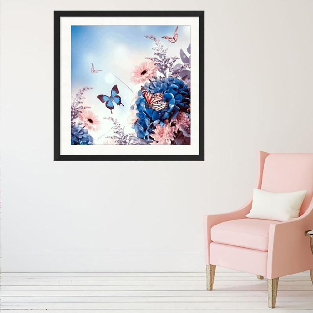 DIY 5D Flowers Butterfly Diamond Paint Embroidery Cross Stitch Wall Decor Gift