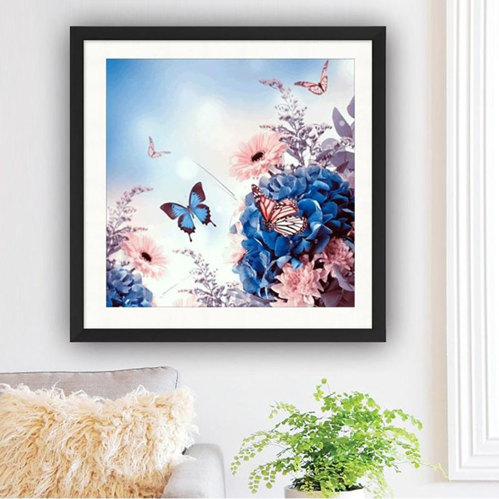 DIY 5D Flowers Butterfly Diamond Paint Embroidery Cross Stitch Wall Decor Gift