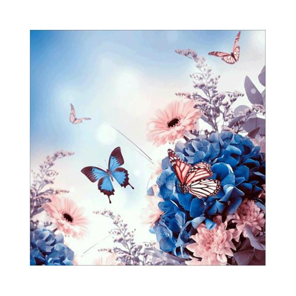 DIY 5D Flowers Butterfly Diamond Paint Embroidery Cross Stitch Wall Decor Gift