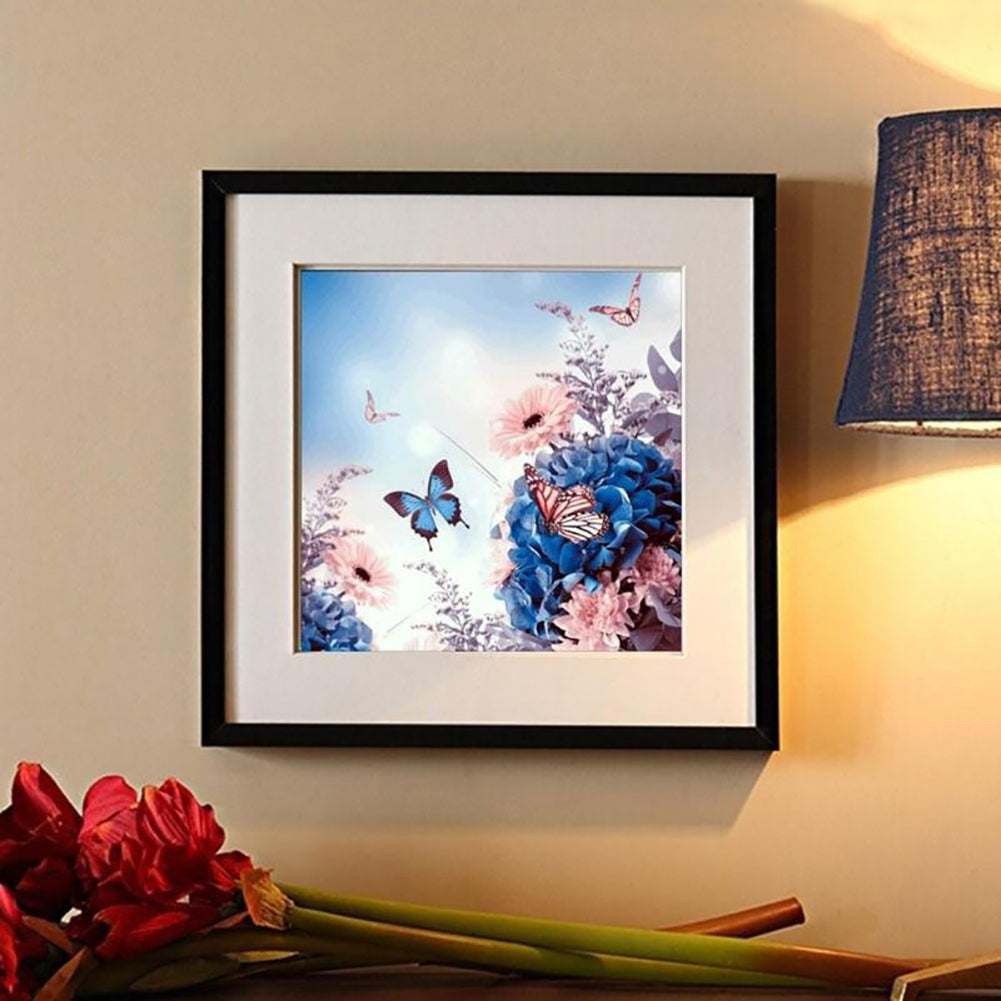 DIY 5D Flowers Butterfly Diamond Paint Embroidery Cross Stitch Wall Decor Gift