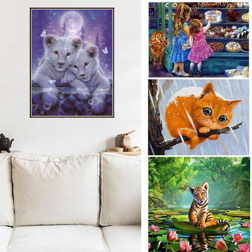 Animal Pattern Diamond Painting Wall Art Craft Cross Stitch DIY Home Decoration